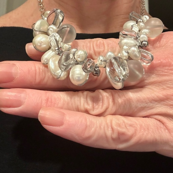 Silpada pearl and silver necklace, unique, adjustable chain, excellent - Picture 6 of 9